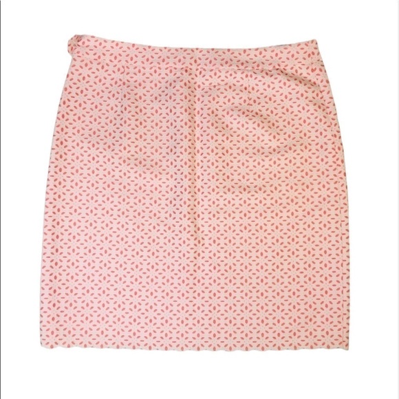 Brooks Brothers Dresses & Skirts - BROOKS Brothers A Line Skirt White Pink Eyelet 8